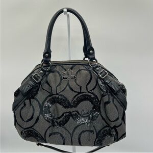 Madison Sophia Satchel Op Art Sequin Satchel Bag - Minor Wear